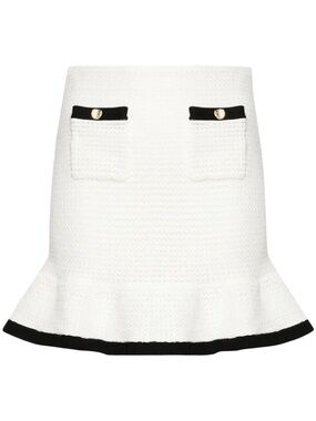 NWTS Self-Portrait Sequin-embellished crocheted mini skirt Size XS